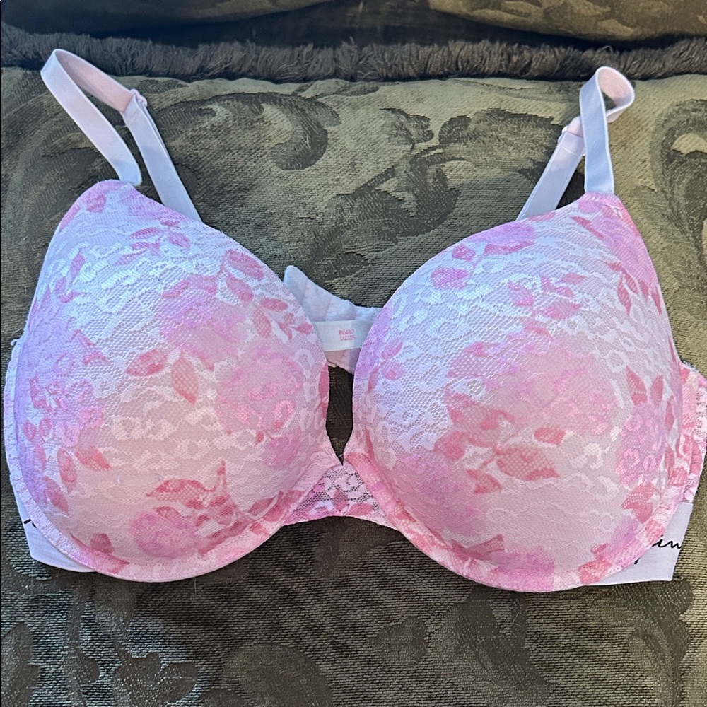 Everyday Push Up Love-Lace Underwire Bra, 36DD Light Pink
